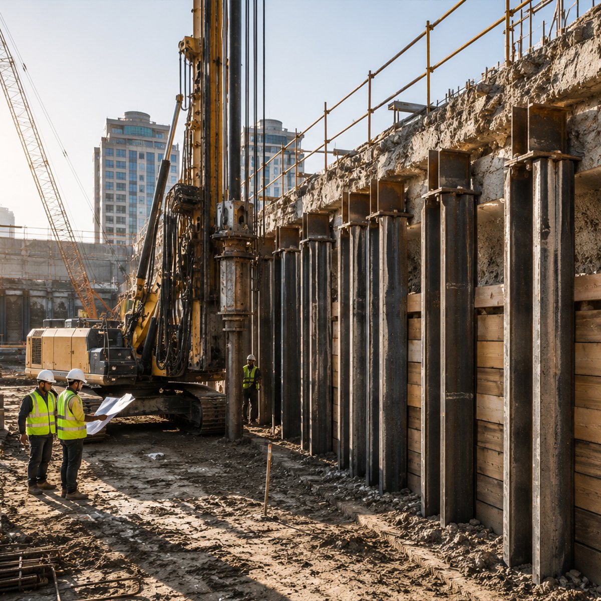 Soldier Pile Contractors Dubai | PDS Piling
